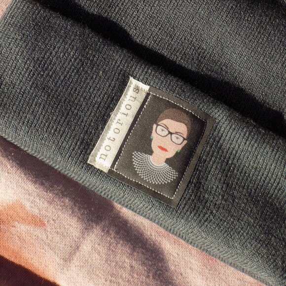 new with tags! handmade notorious rbg ruth bader ginsburg beanie hat - Picture 4 of 4